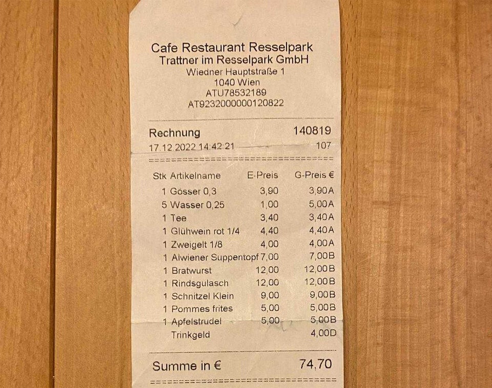 Wiener Lokal verlangt 1 Euro für Leitungswasser