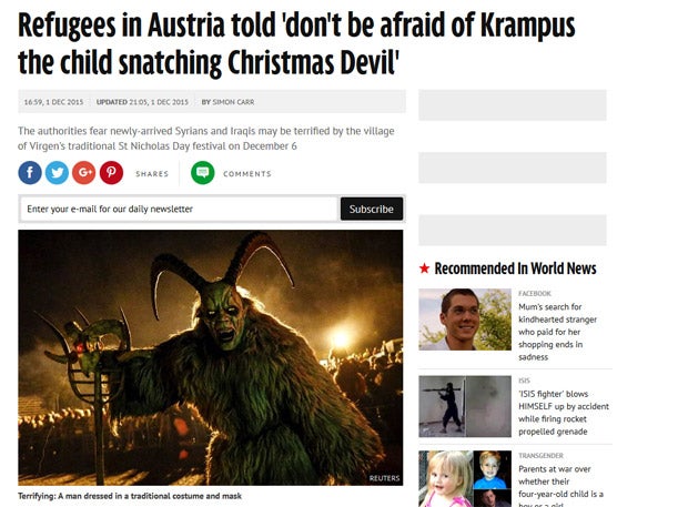So wird Flüchtlingen Angst vor Krampus genommen