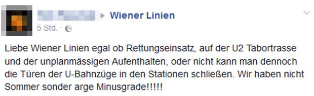 Shitstorm Wiener Linien