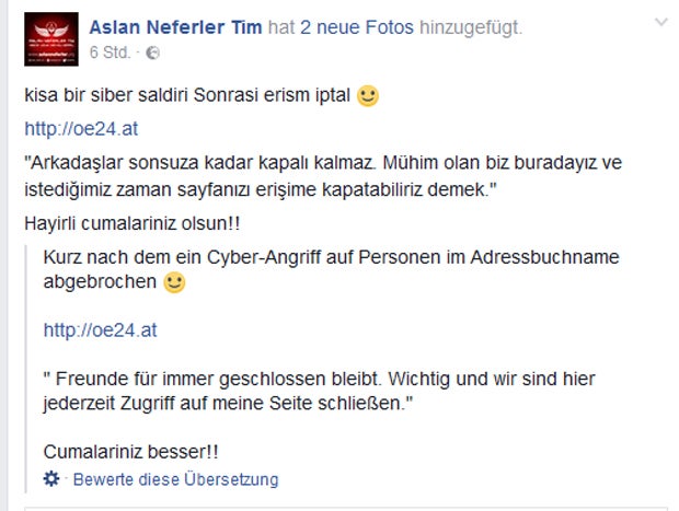 Attacke auf oe24: Türkische Hacker bekennen sich