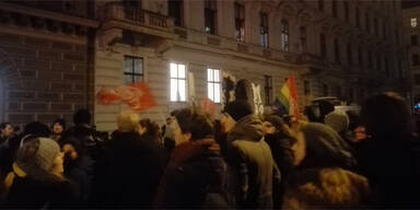 Demo Studenten Türkis-Blau