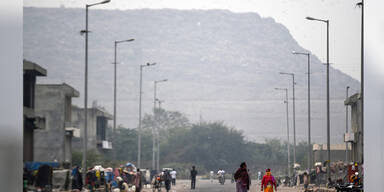 Berg von Ghazipur M&uuml;lldeponie Neu-Dehli