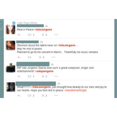 So wird im Internet um Udo Jürgens getrauert
