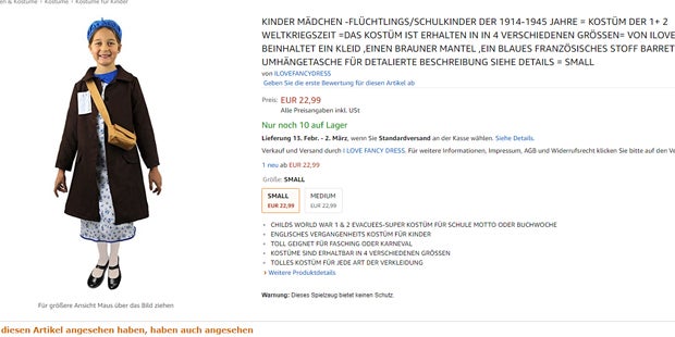 Flüchtlings kInderkostüme