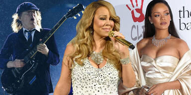 Rihanna, Mariah Carey, AC/DC