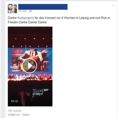 So wird im Internet um Udo Jürgens getrauert