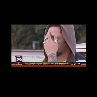 Bam Margera weint am Unfallort