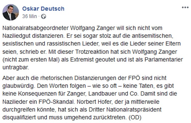 Kultusgemeinde fordert Hofer-Rücktritt