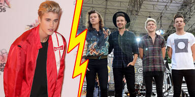 One Direction, Justin Bieber