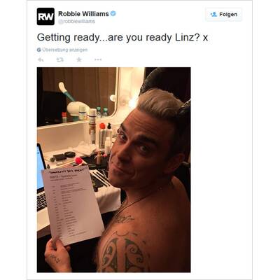 Robbie Williams' Postings aus Österreich