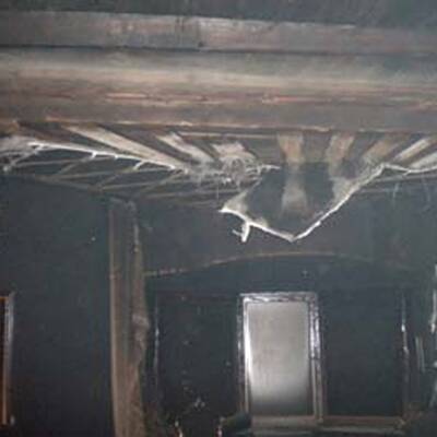 Großbrand auf Burg Klamm