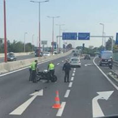 Schwerer Motorradunfall auf der A23