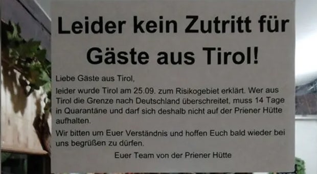 Erste Almhütte sperrt alle Tiroler aus