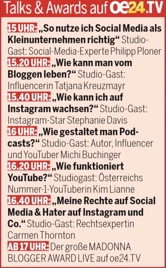 Jetzt auf oe24.TV: Das große Influencer-Event