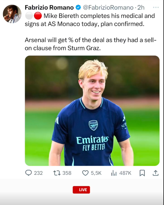 Transfer-Hammer: Biereth in Monaco gelandet