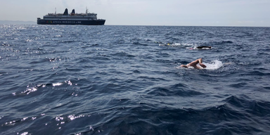 Österreicher schwimmt nach Afrika