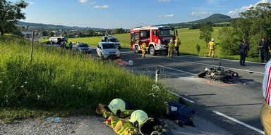 Unfall Biker Obertrum