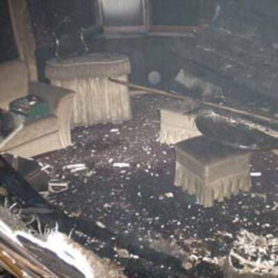 Großbrand auf Burg Klamm