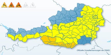 Unwetter-Alarm in Österreich 