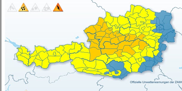Heftige Gewitter zogen über Österreich
