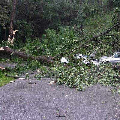 Schlimmes Unwetter in Österreich