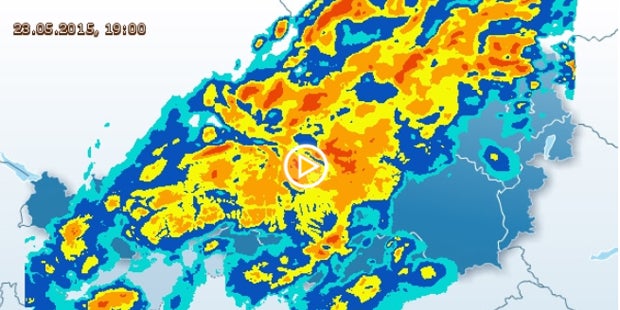 Tief Erik überflutet das Land