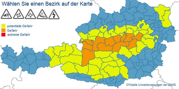 Unwetterkarte