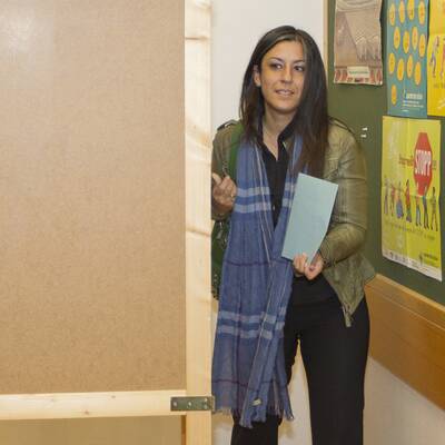 Maria Vassilakou (Grüne) wählte zusammen mit Ehemann Bernd