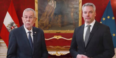 VdB und Nehammer schicken Solidarit&auml;tsbotschaft