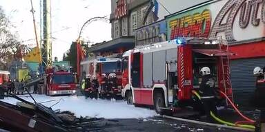Großbrand im Wiener Prater