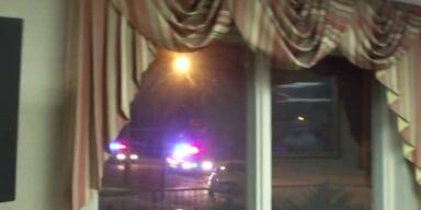 Polizei jagt Verbrecher vor eigenem Fenster