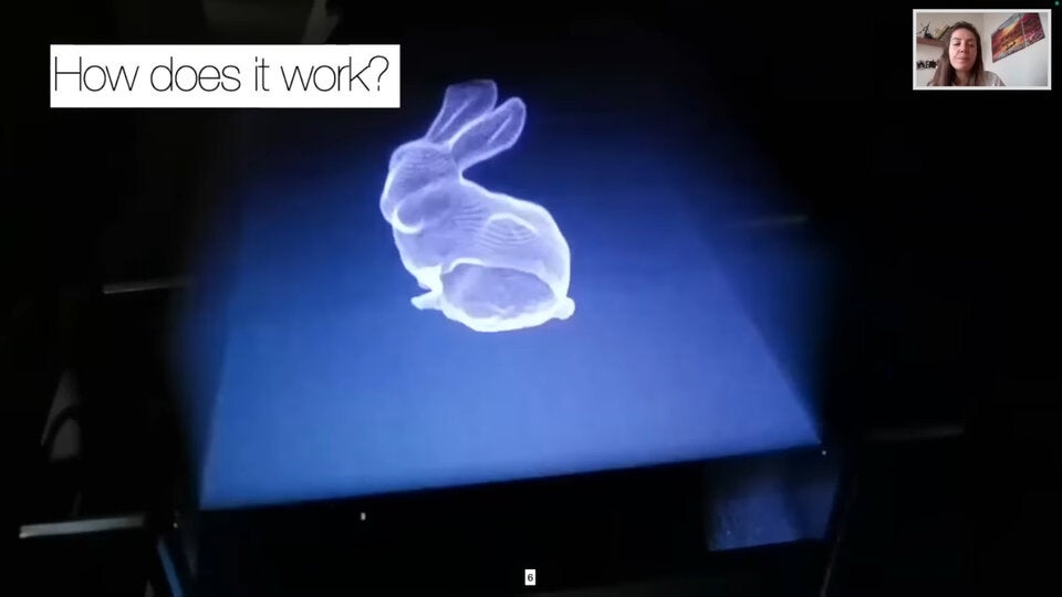 Die Technik funktioniert ohne Brille und lässt 3D-Bilder in der Luft erscheinen. 