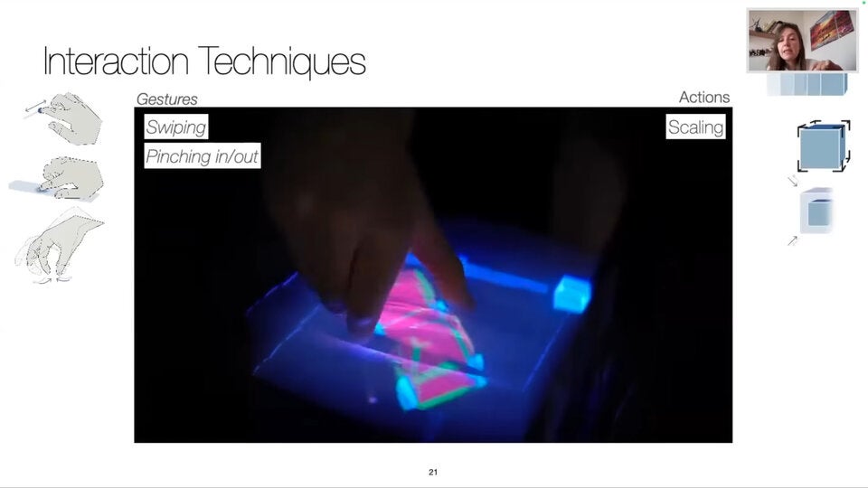 Mit dem Finger ein Objekt greifen – so real wie noch nie bei Hologrammen. 