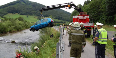 Unfallopfer vor dem Ertrinken gerettet