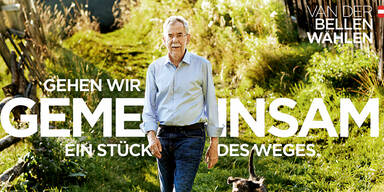 Van der Bellen präsentiert letzte Plakatwelle 