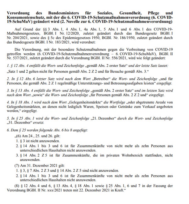 Verordnung ist da: Das sind die Regeln für Weihnachten