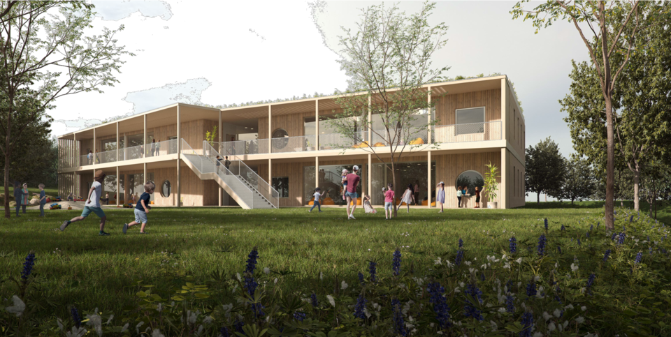 Der Spatenstich für den neuen Kindergarten mit einem großzügigen Außenareal von 2300 Quadratmetern erfolgt am Mittwoch.