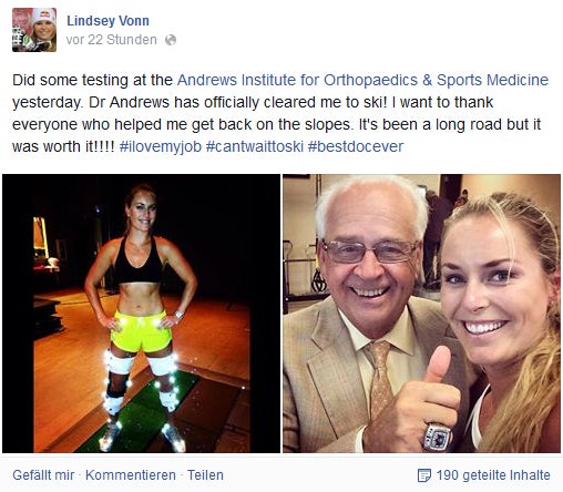 Vonn hat grünes Licht fürs Comeback