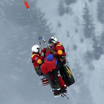 Tina Maze sichtlich geschockt von Vonn-Sturz