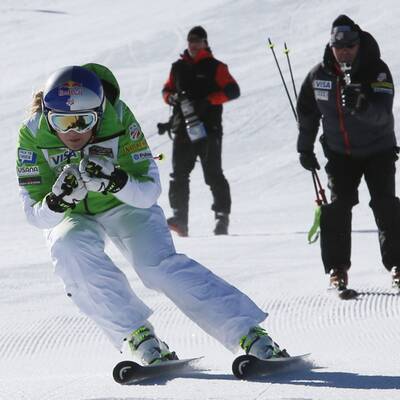 Lindsey Vonn ist zurück auf Skiern
