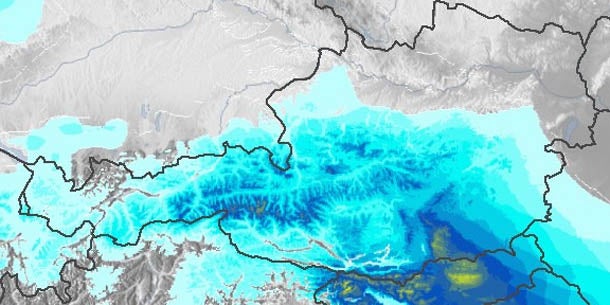 Schneefall in ganz Österreich