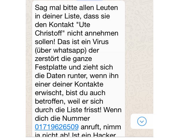 WhatsApp-Kettenbrief verunsichert Nutzer