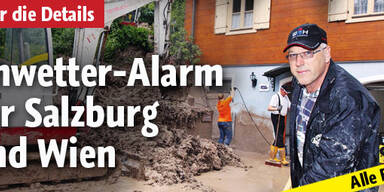 Unwetter-Alarm für Salzburg und Wien