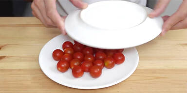 Genialer Trick | Paradeiser schneiden in 5 Sekunden