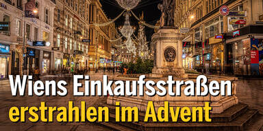 Wiens Einkaufsstraßen erstrahlen im Advent