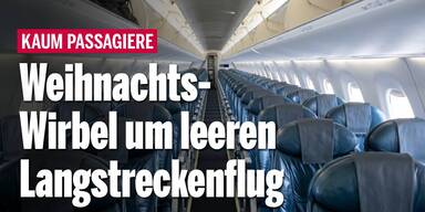 Weihnachts-Wirbel um leeren Langstreckenflug