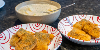 Gebackener Weihnachtskarpfen mit Erdäpfel-Mayonnaisesalat