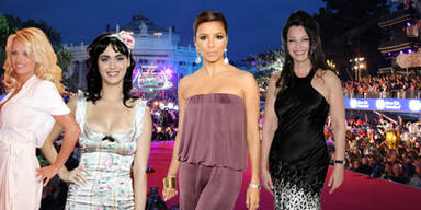 Weltstars im Anflug auf den Life Ball longoria drescher anderson perry