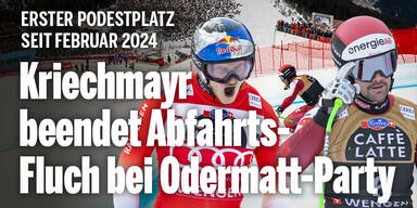 Kriechmayr beendet Abfahrts-Fluch bei Odermatt-Party in Wengen
