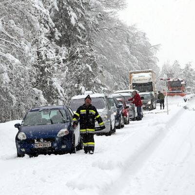 Schneechaos in der Steiermark